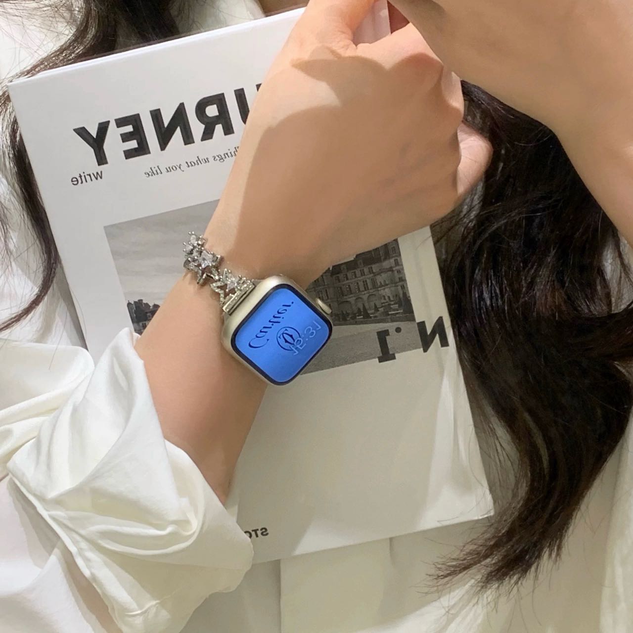 Shining Star Bracelet Apple Watch Band　 キラキラスターブレスレット風AppleWatchバンド　R02048