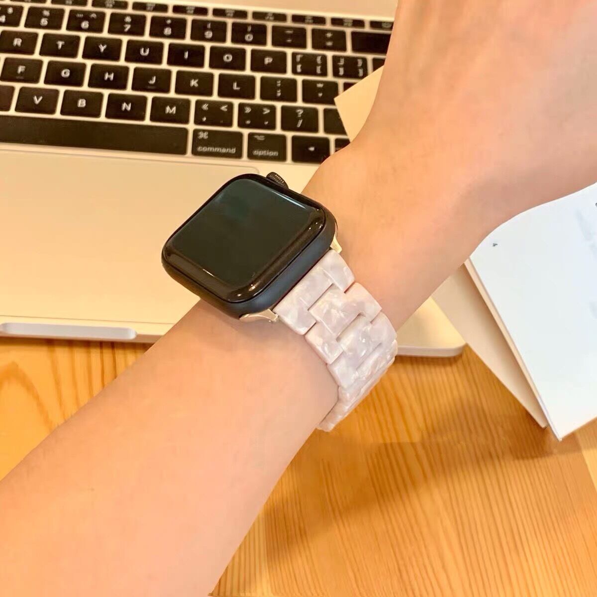 おしゃれなマーブル樹脂Apple Watch Band アップルウォッチバンド  AWB0086