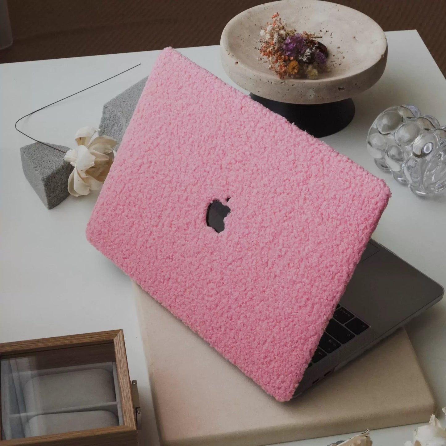 Fluffy Pink MacBook Cover　モコモコピンクMacBookカバー　R02012
