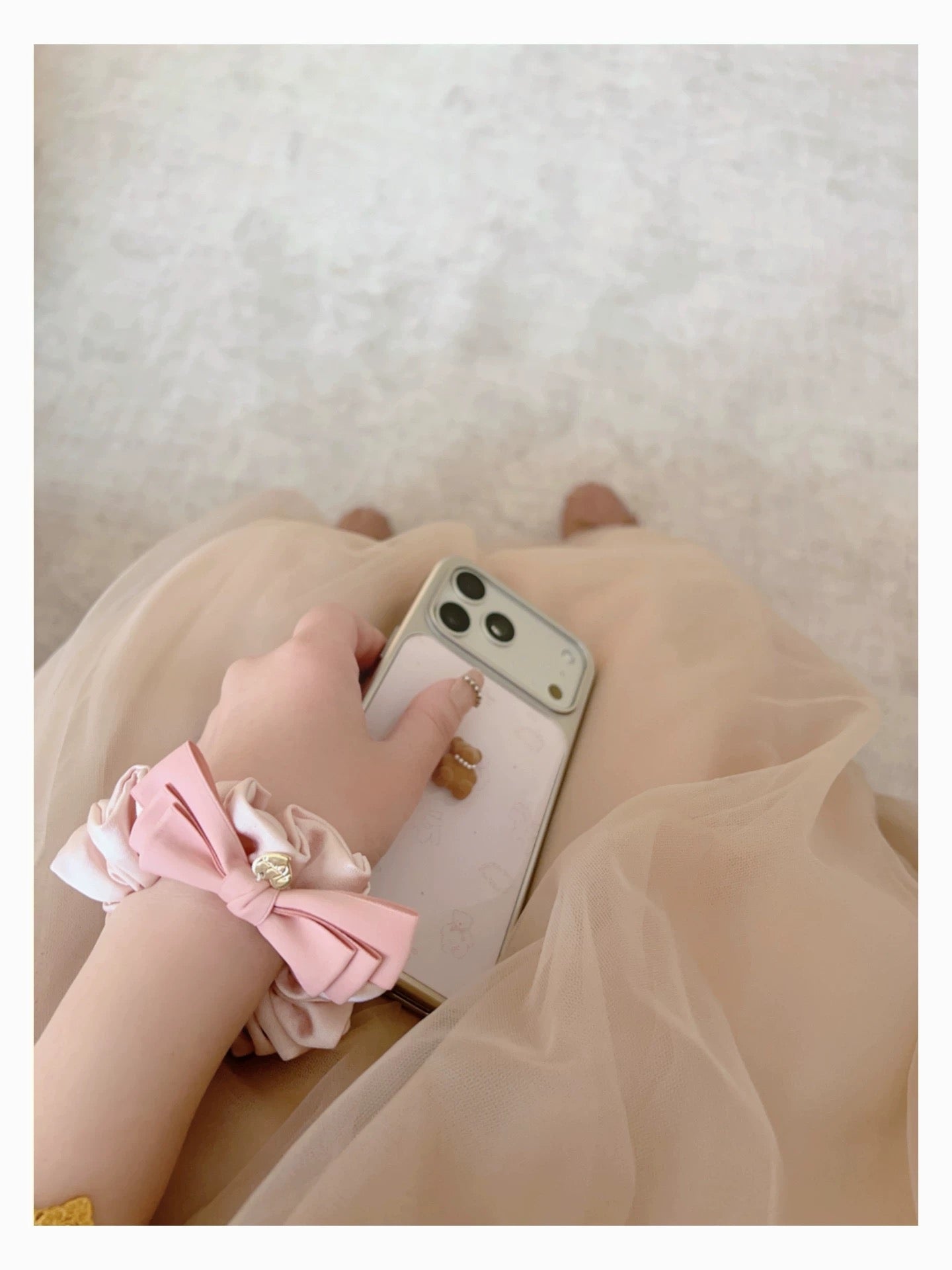 Scrunchie Phone Accessory シュシュスマホアクセサリー　R02148